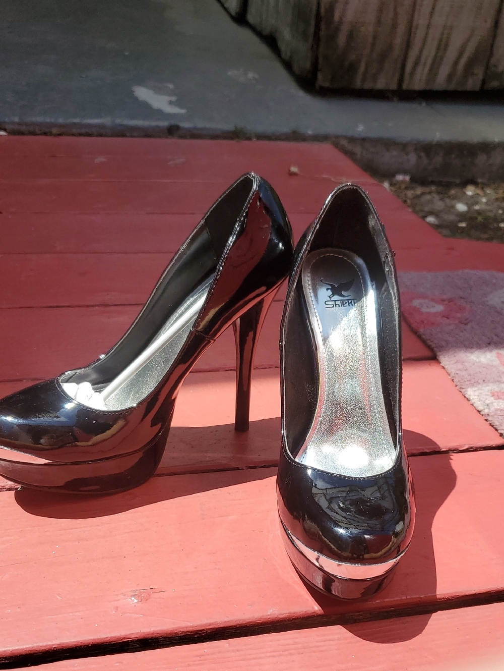 Patent Platform High Heel Pumps - Black, Brand New.